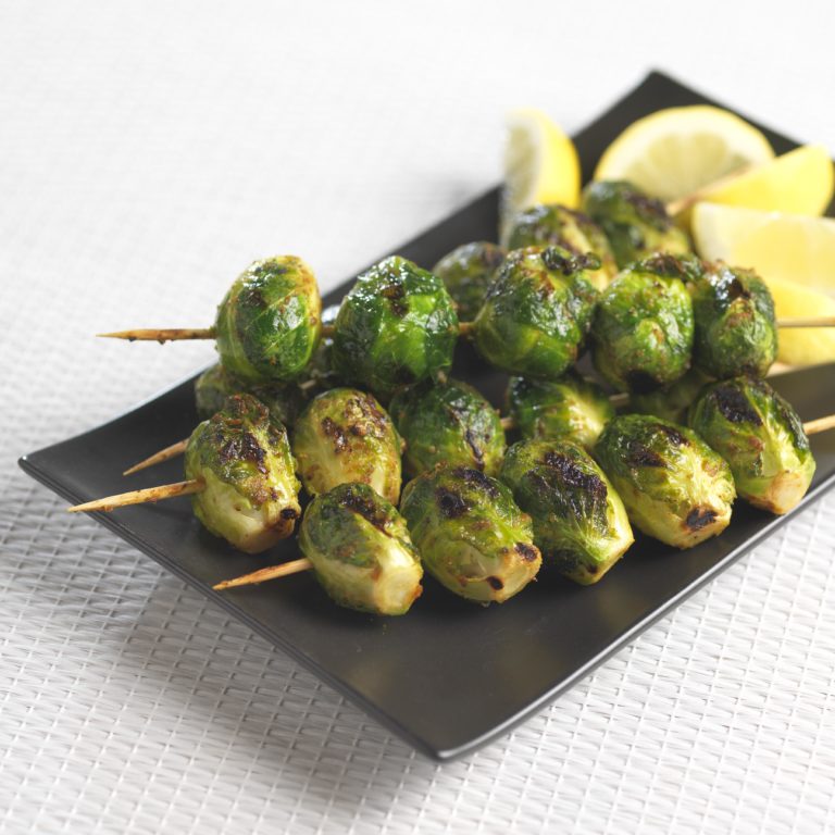 Grilled Curry Brussels Sprouts