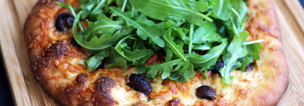 White Pizza with Mushrooms and Lemony Arugula 3