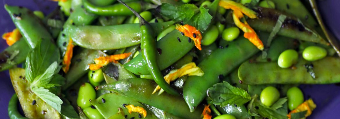 Pea Medley with Fish Sauce Vinaigrette