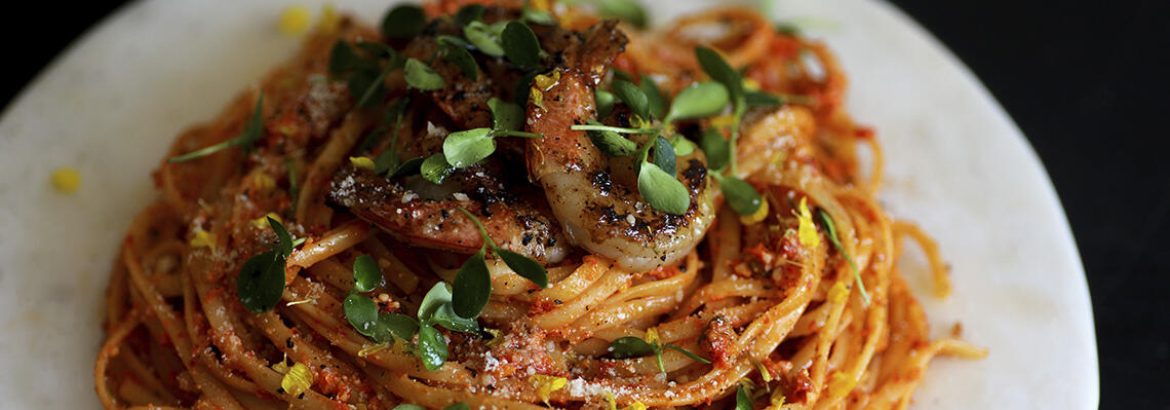 Roasted_Red_Pepper_Pesto_Pasta_w-Shrimp