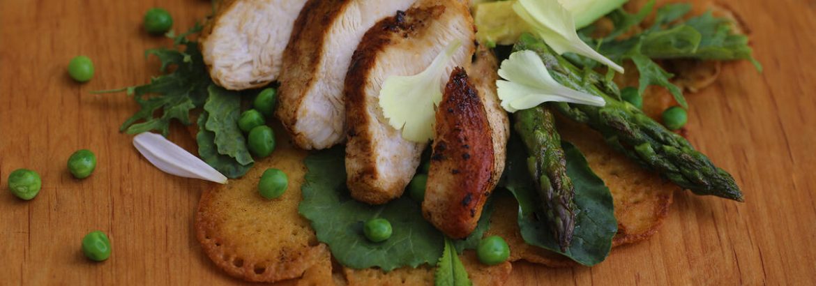 Socca with Chicken and Green Vegetables 3