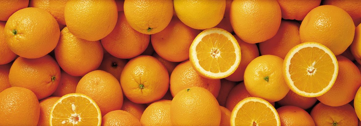 Group of orange fresh oranges. Shot 4X5 and scanned.