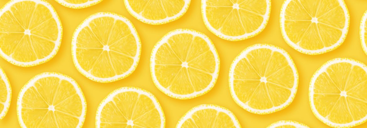 Lemon citrus slices seamless backdrop texture. Flat lay backdrop