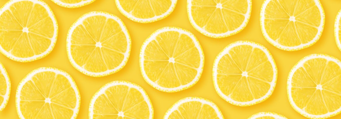 Lemon citrus slices seamless backdrop texture. Flat lay backdrop